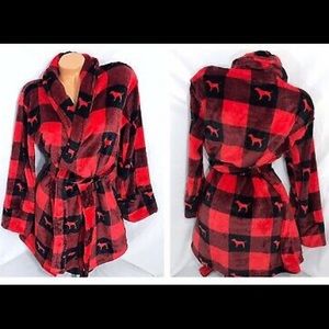 PINK Victoria’s Secret Red And Black Robe